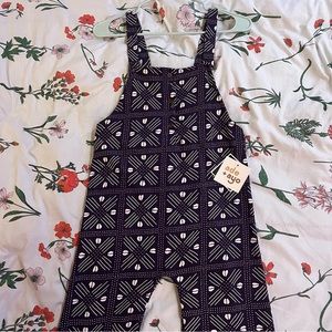 Jumpsuit Overalls - Purple Tribal Print